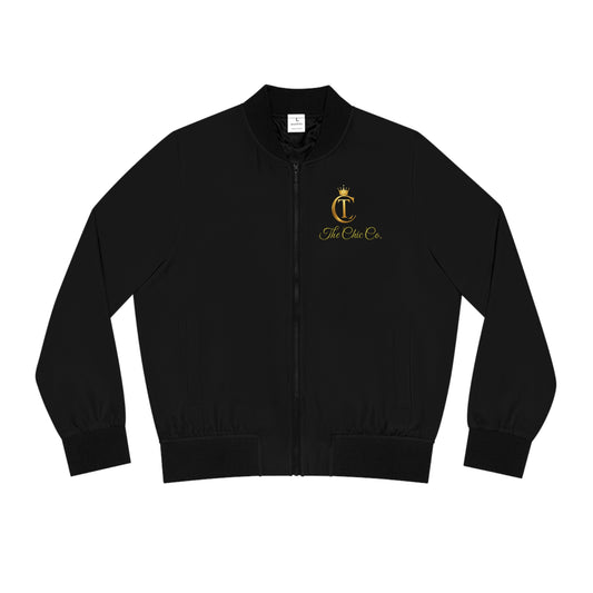 Embroidered Gold Crest Women's Bomber Jacket