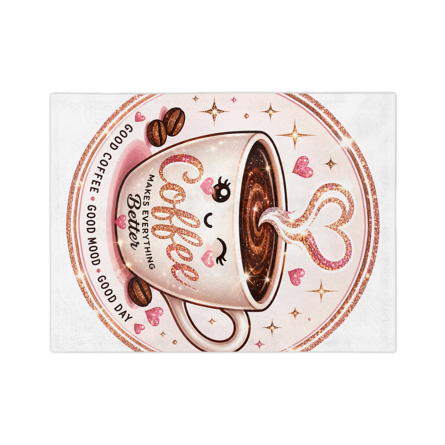 Cozy Coffee Lover Velveteen Blanket — Soft Plush Throw for Relaxing Days