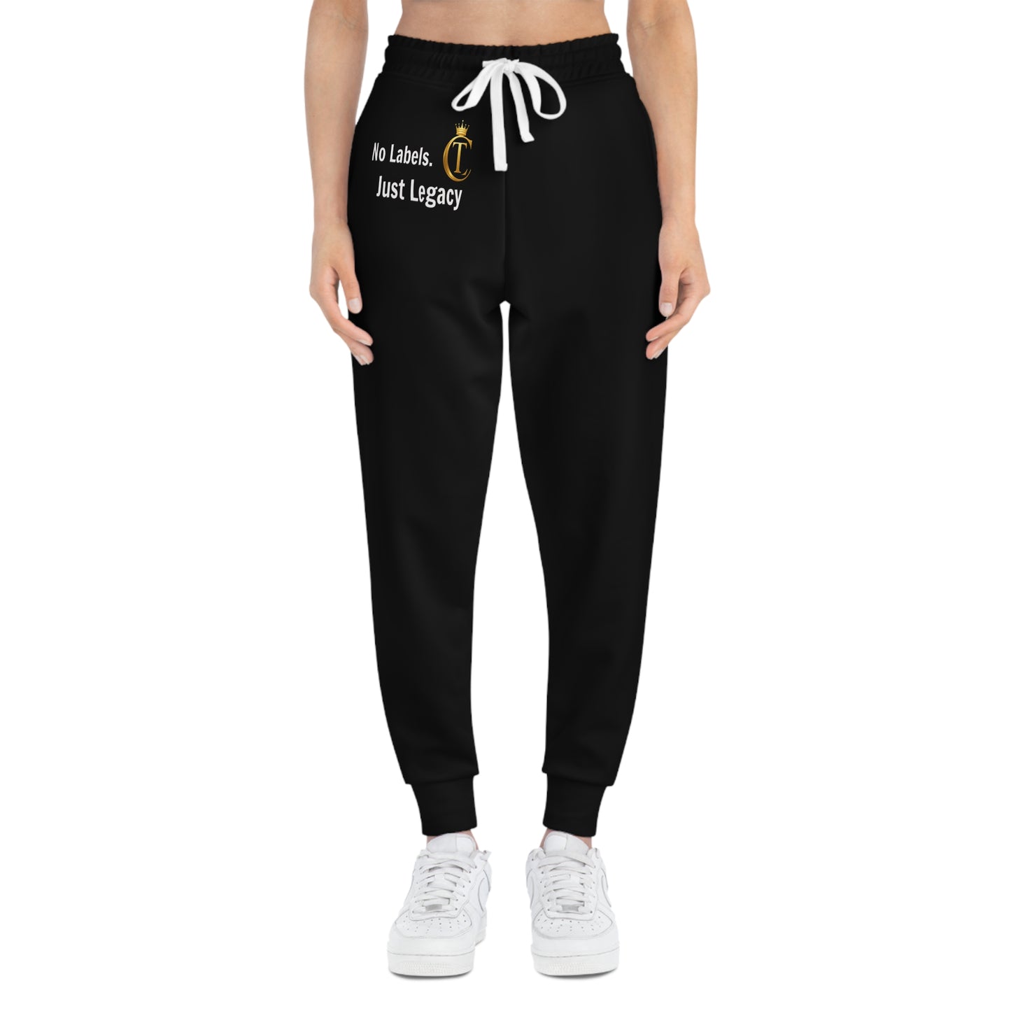 No Labels Just Legacy Athletic Joggers — The Chic Co. Gold Crown Monogram Sweatpants