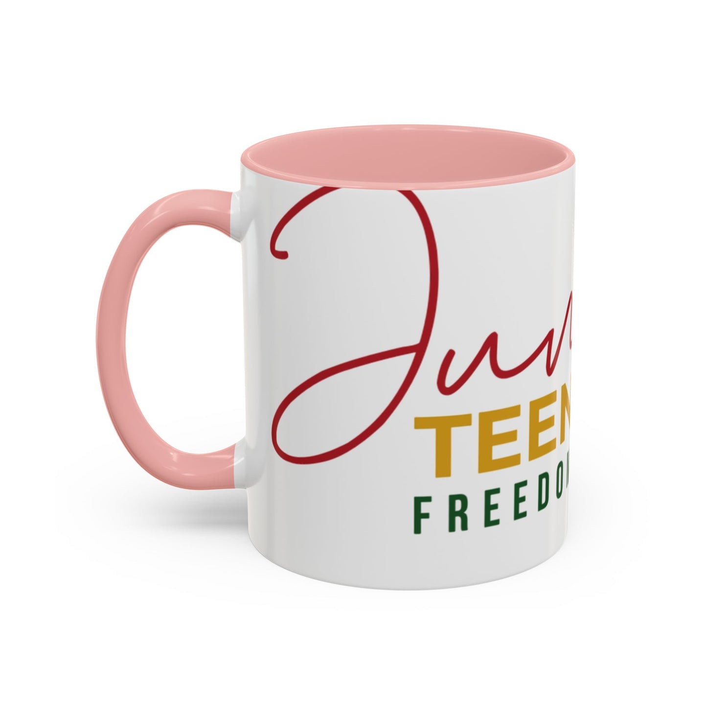 Juneteenth Coffee Mug — Black Woman Portrait "Juneteenth Freedom Day" Accent Mug