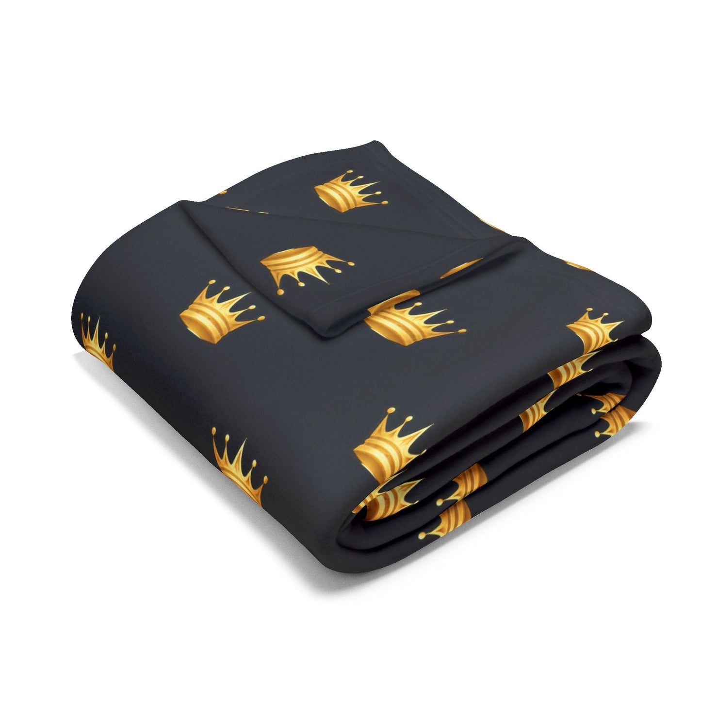The Chic Co. SIgnature Gold Crown Arctic Fleece Blanket