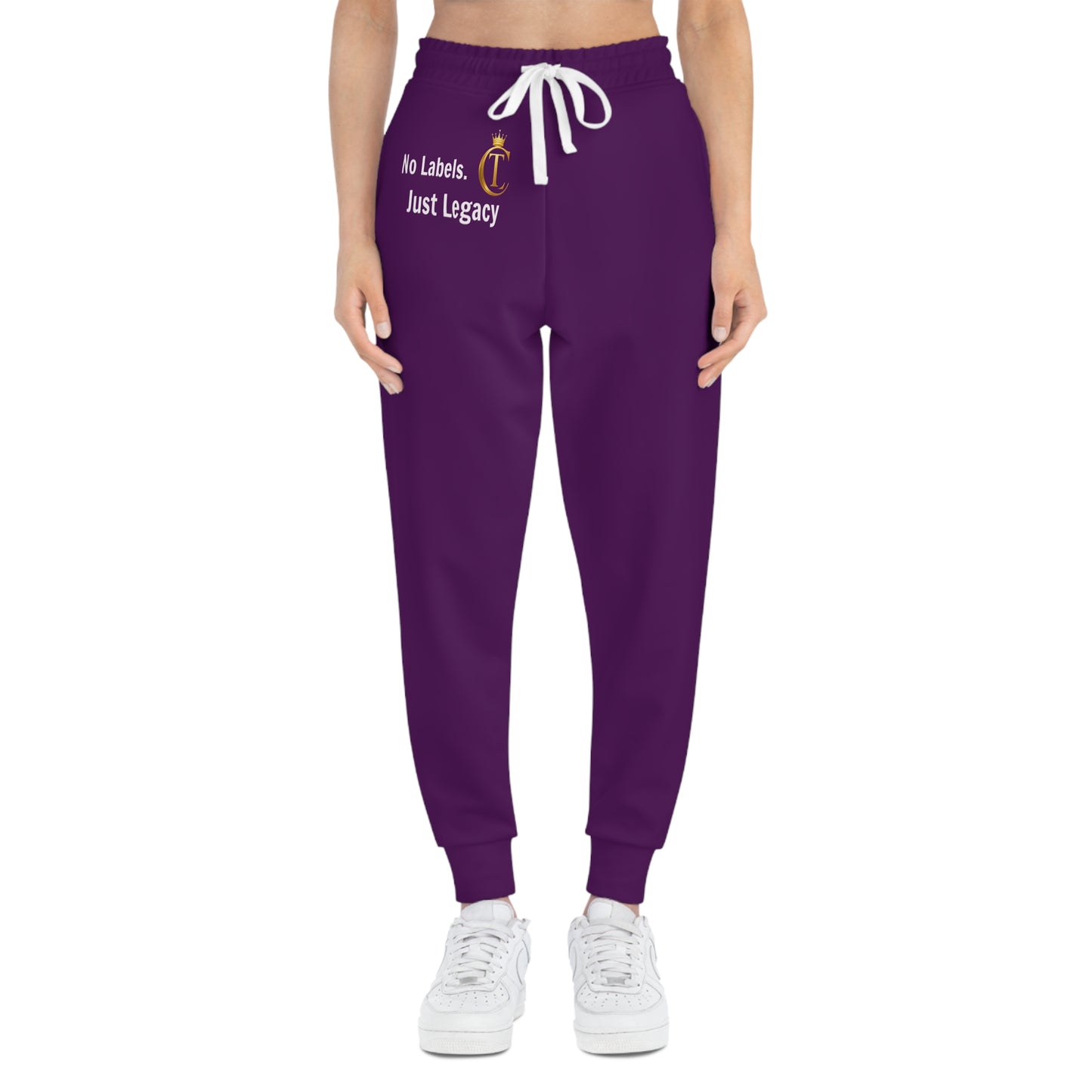No Labels Just Legacy Athletic Joggers — The Chic Co. Gold Crown Monogram Sweatpants