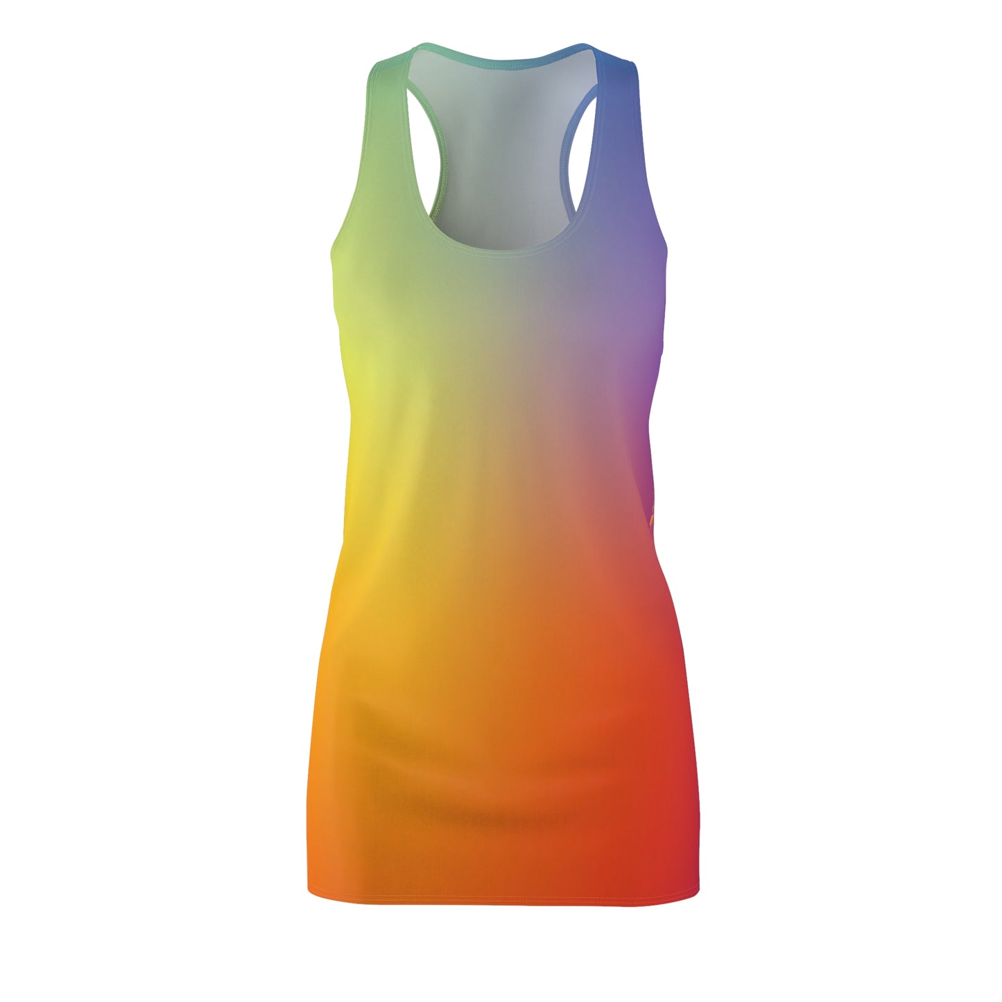 Racerback Dress — Vibrant Rainbow Ombre
