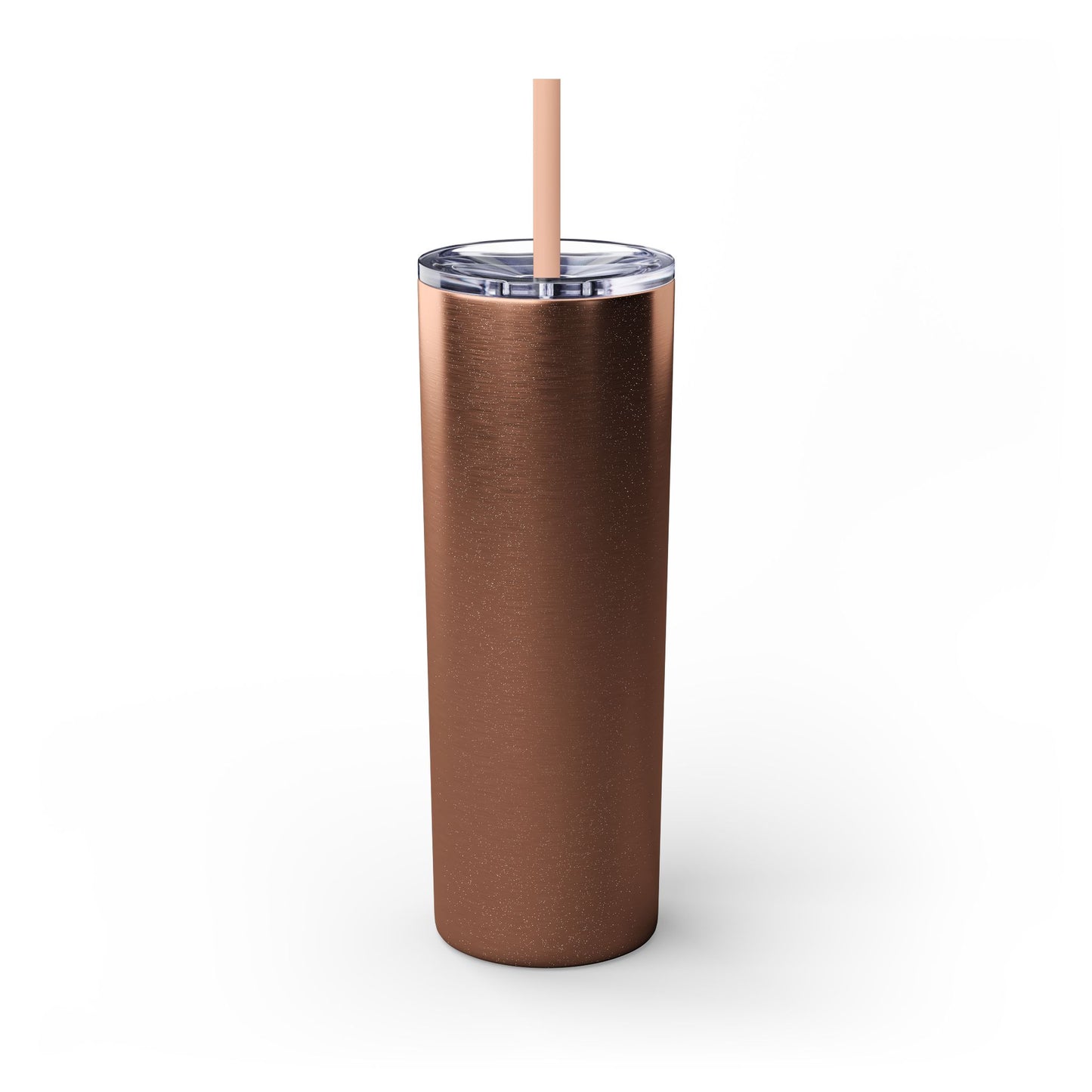 The Chic Co. Gold Crown Monogram Skinny Tumbler 20oz — Gold Stainless Straw