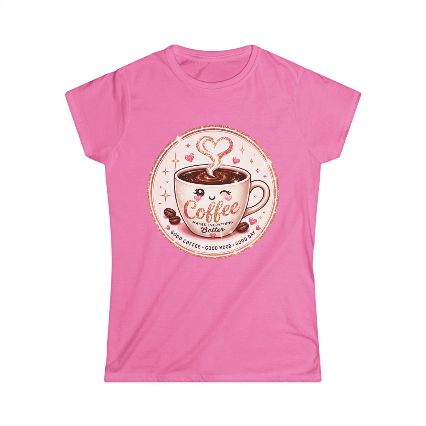 Coffee Lover Tee — Cute "Coffee Makes Everything Better" Graphic Shirt