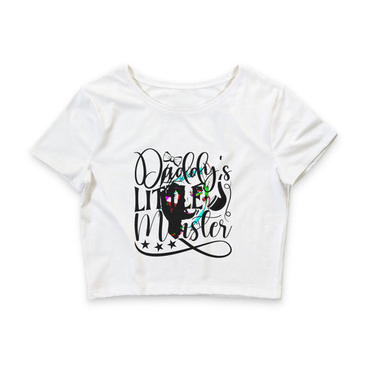 Daddy’s Little Monster Crop Tee — Cute Baby Joker Shirt