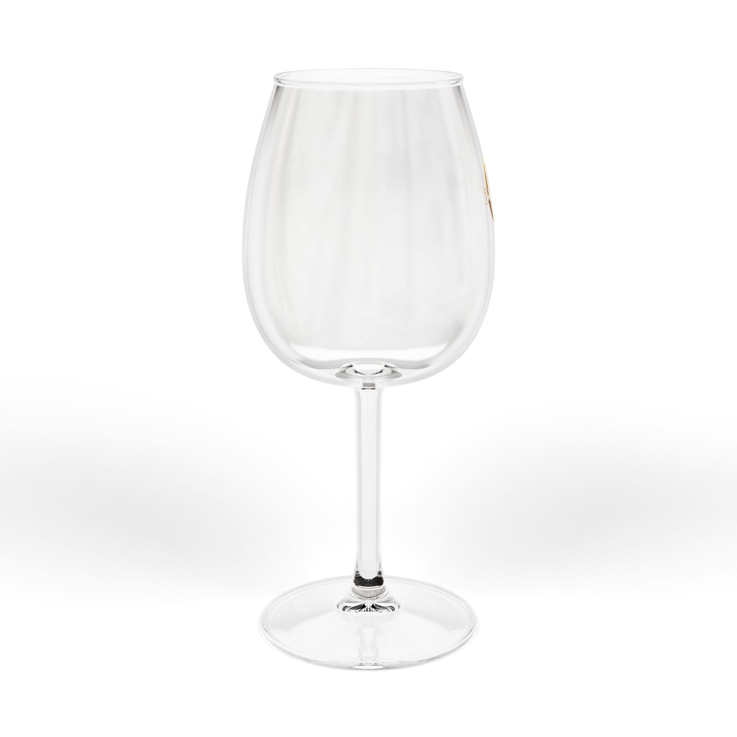 The Chic Co. Signature Gold Crown Monogram Wine Glass — 12oz Stemmed Glass