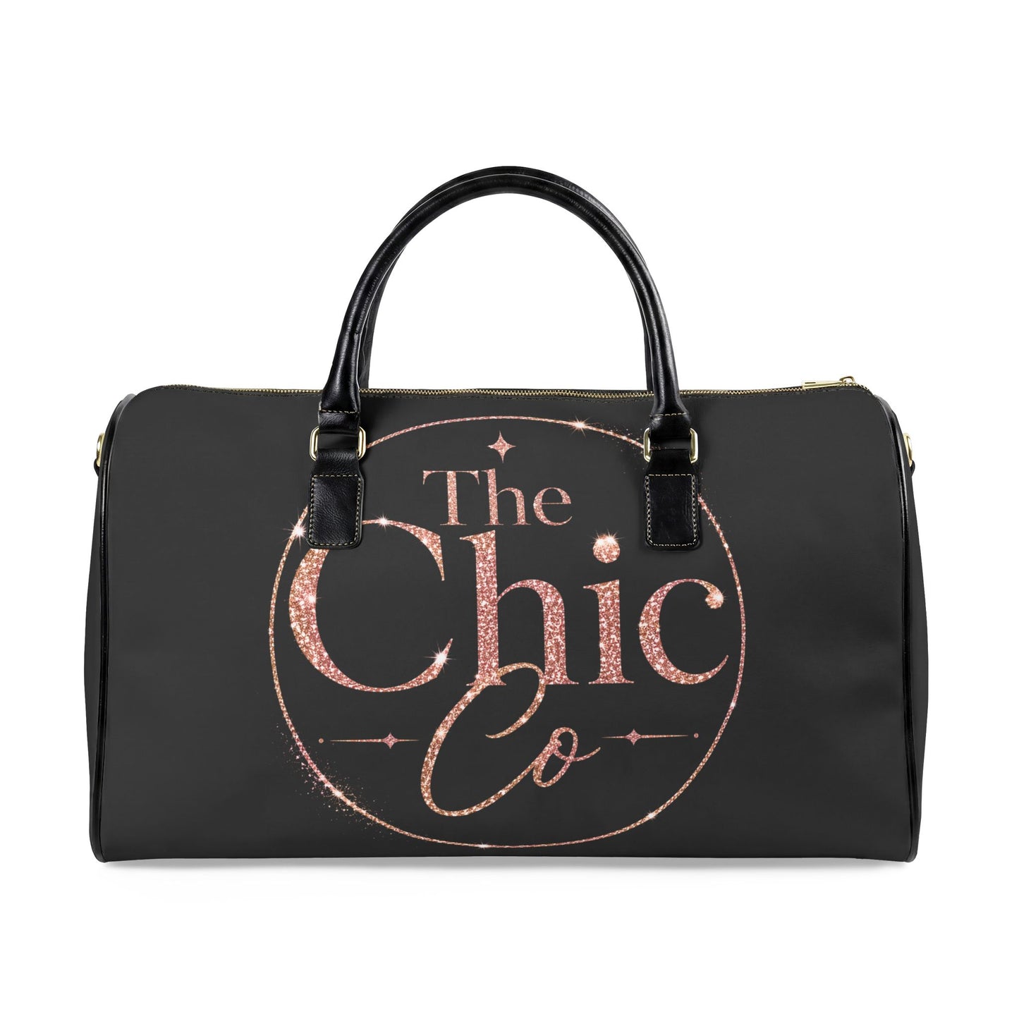 Chic Co Rose Gold Logo Weekender Bag