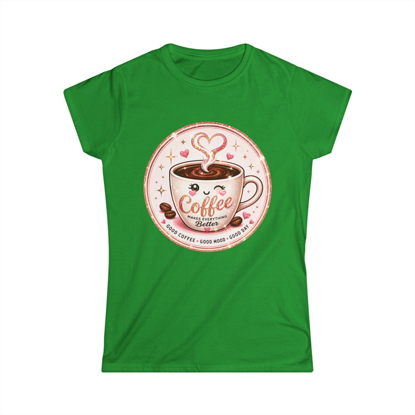 Coffee Lover Tee — Cute "Coffee Makes Everything Better" Graphic Shirt