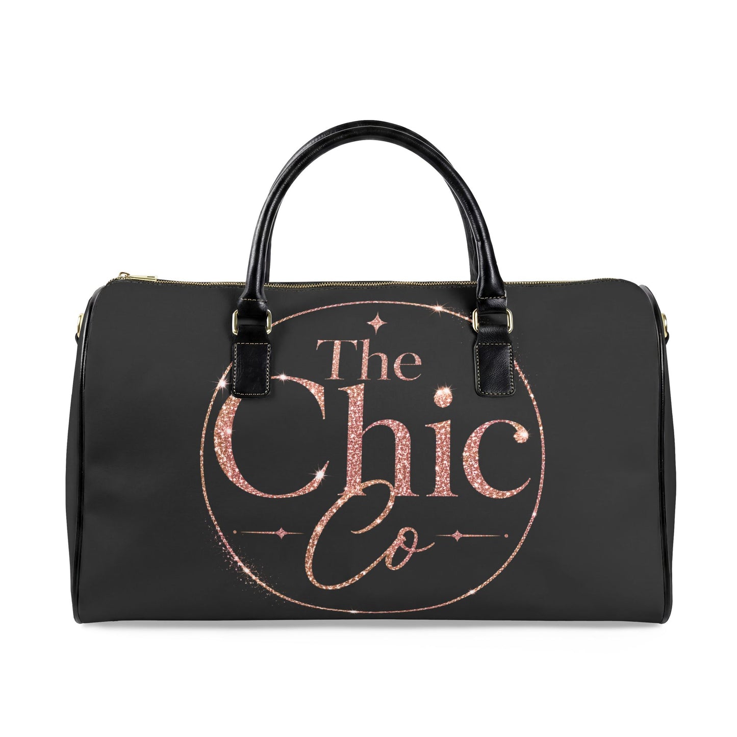 Chic Co Rose Gold Logo Weekender Bag