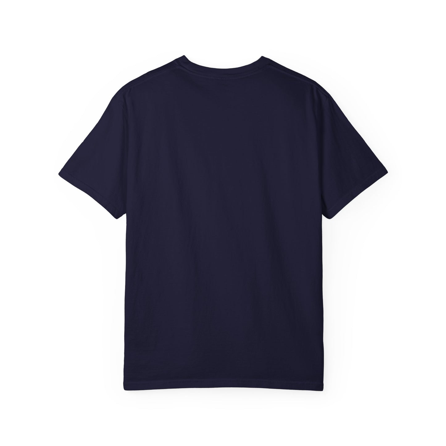Futuristic Metal Emblem Graphic T‑Shirt