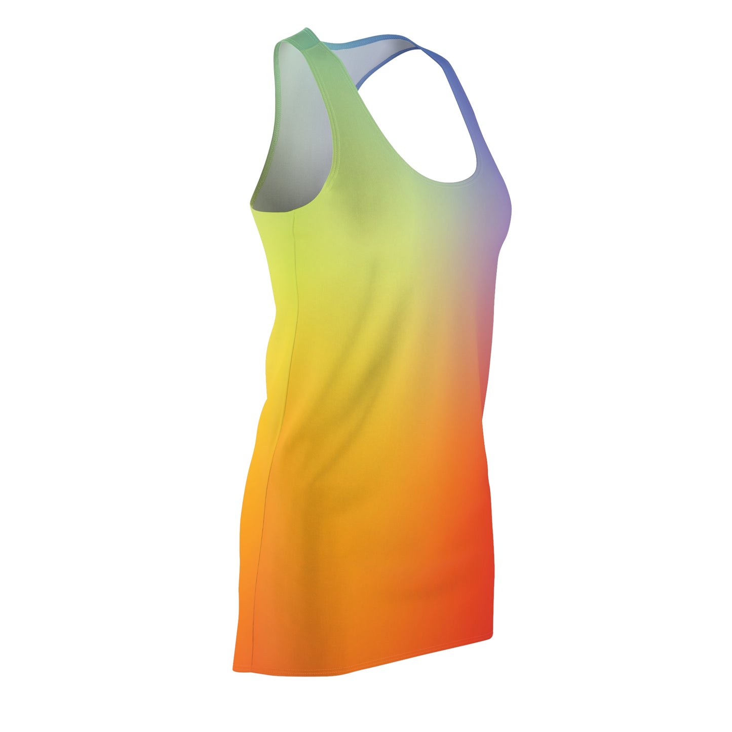 Racerback Dress — Vibrant Rainbow Ombre
