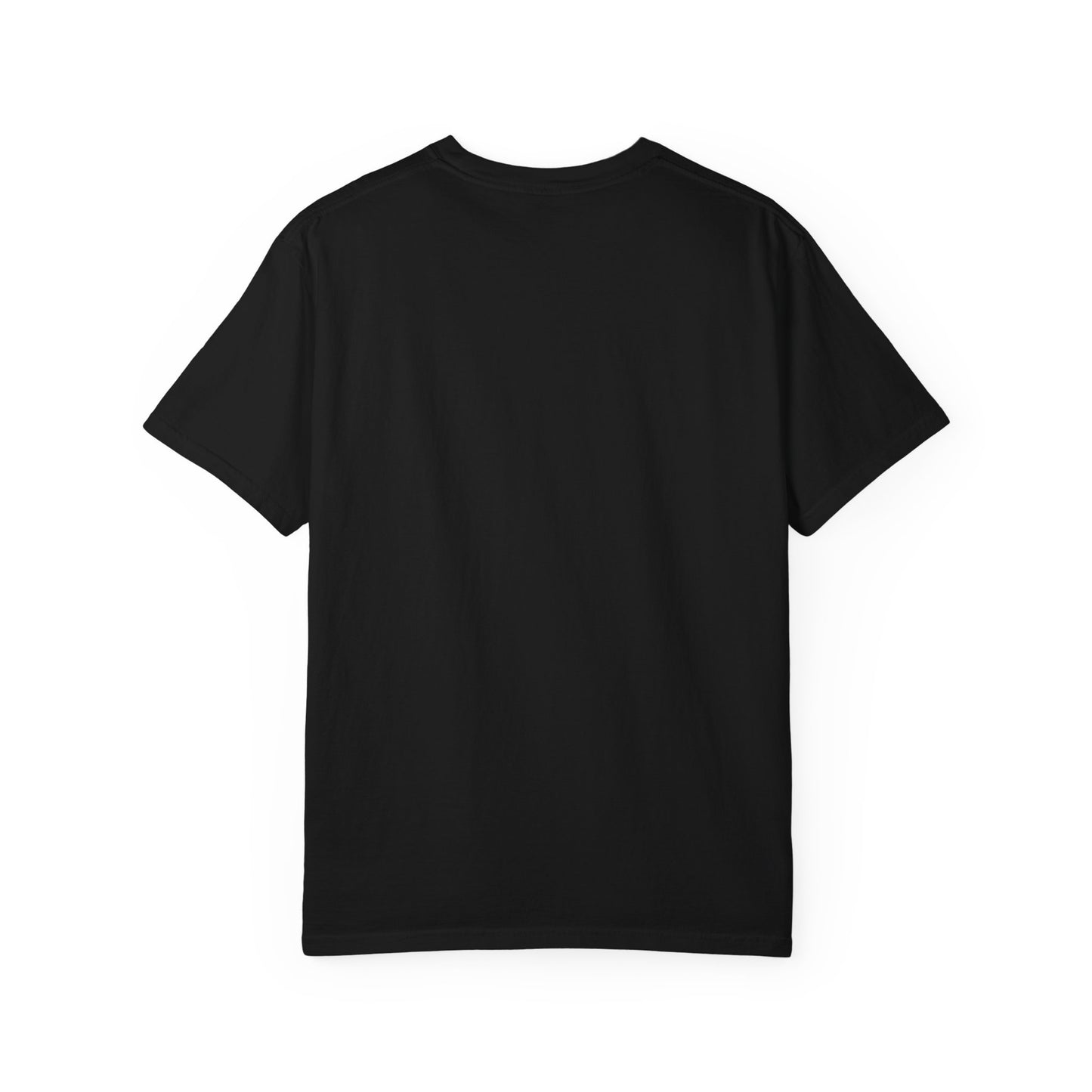 Futuristic Metal Emblem Graphic T‑Shirt