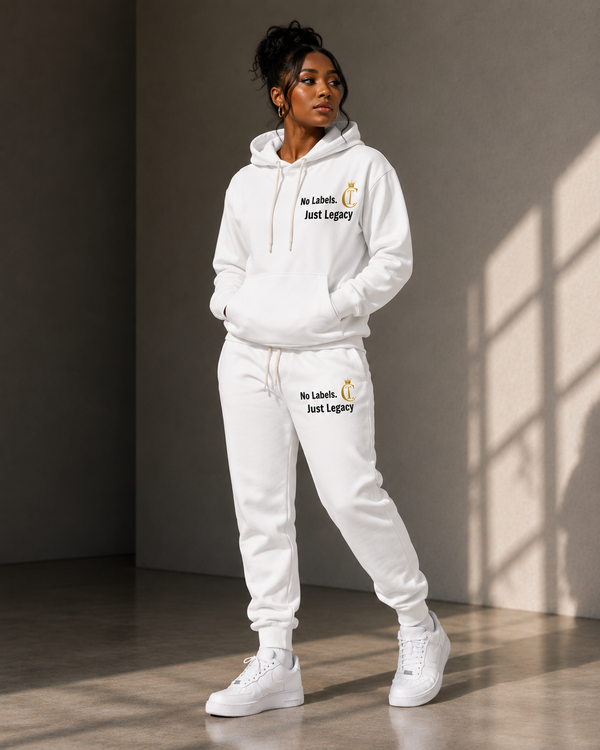 No Labels Just Legacy Athletic Joggers — The Chic Co. Gold Crown Monogram Sweatpants