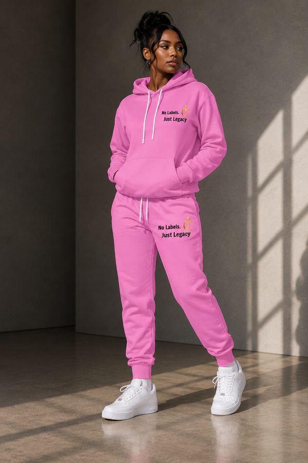 No Labels Just Legacy Athletic Joggers — The Chic Co. Gold Crown Monogram Sweatpants
