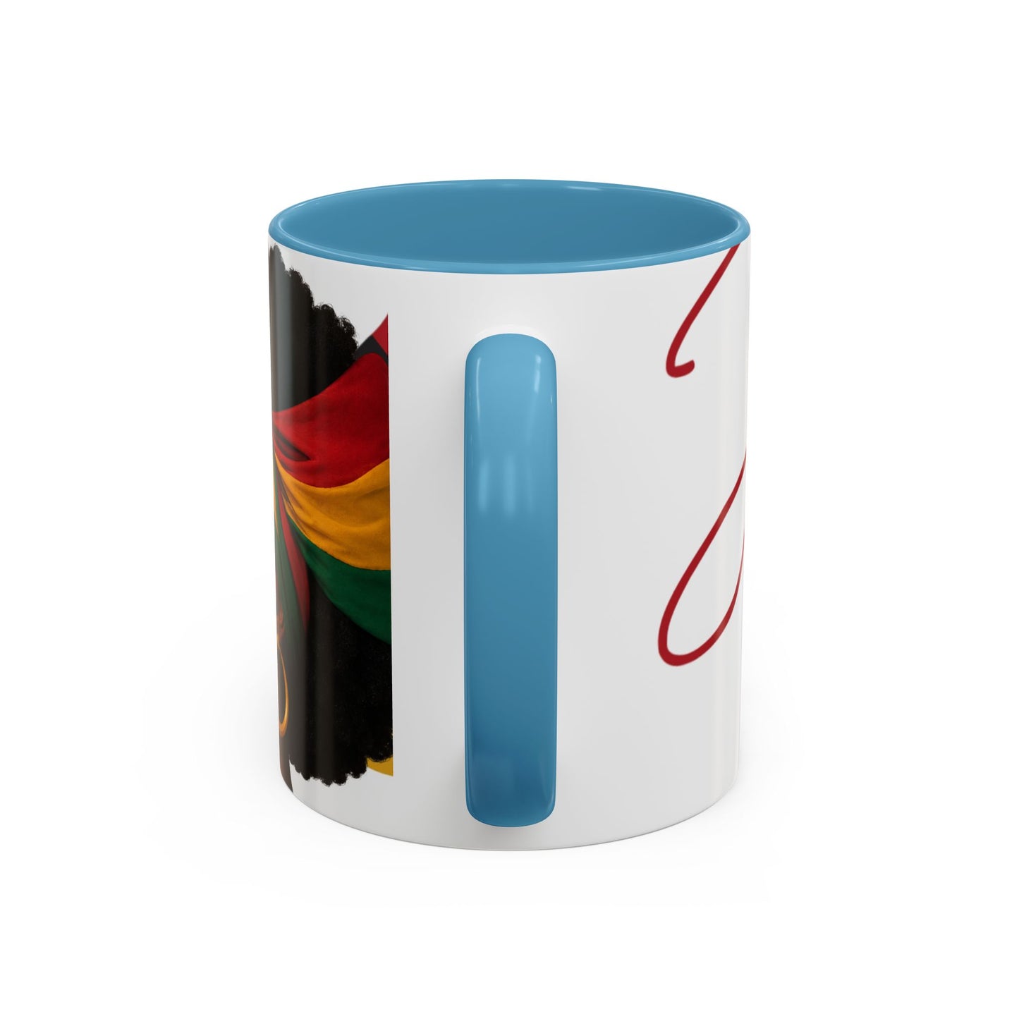 Juneteenth Coffee Mug — Black Woman Portrait "Juneteenth Freedom Day" Accent Mug