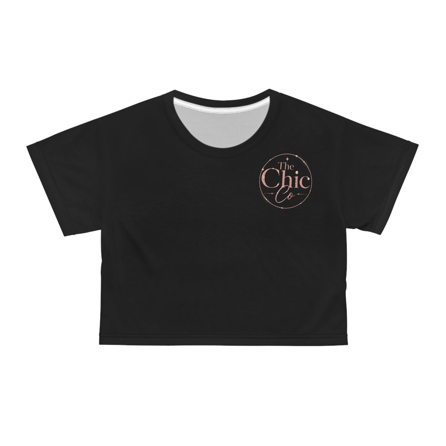 The Chic Co. Rose Gold Logo Crop Top