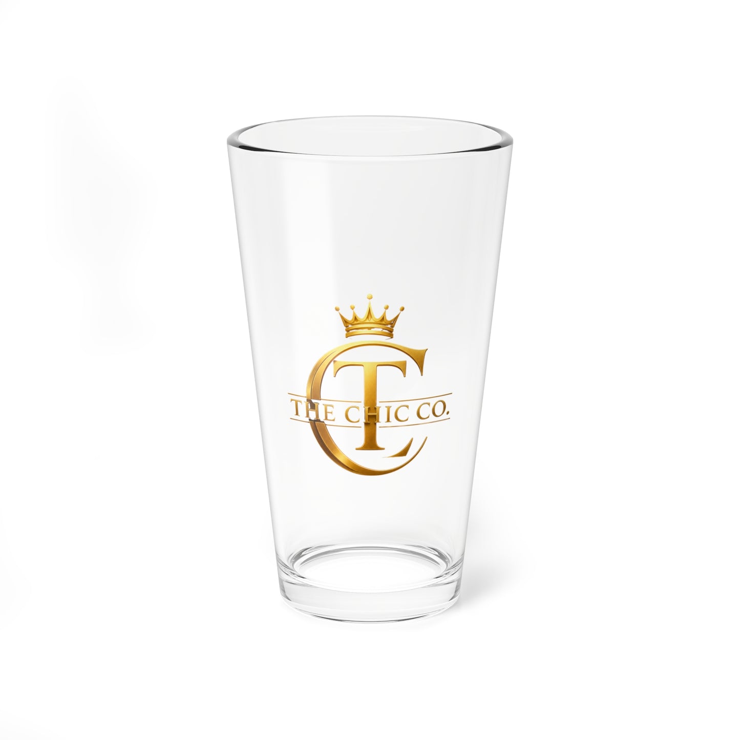 The Chic Co. Signature Gold Crown Pint Glass