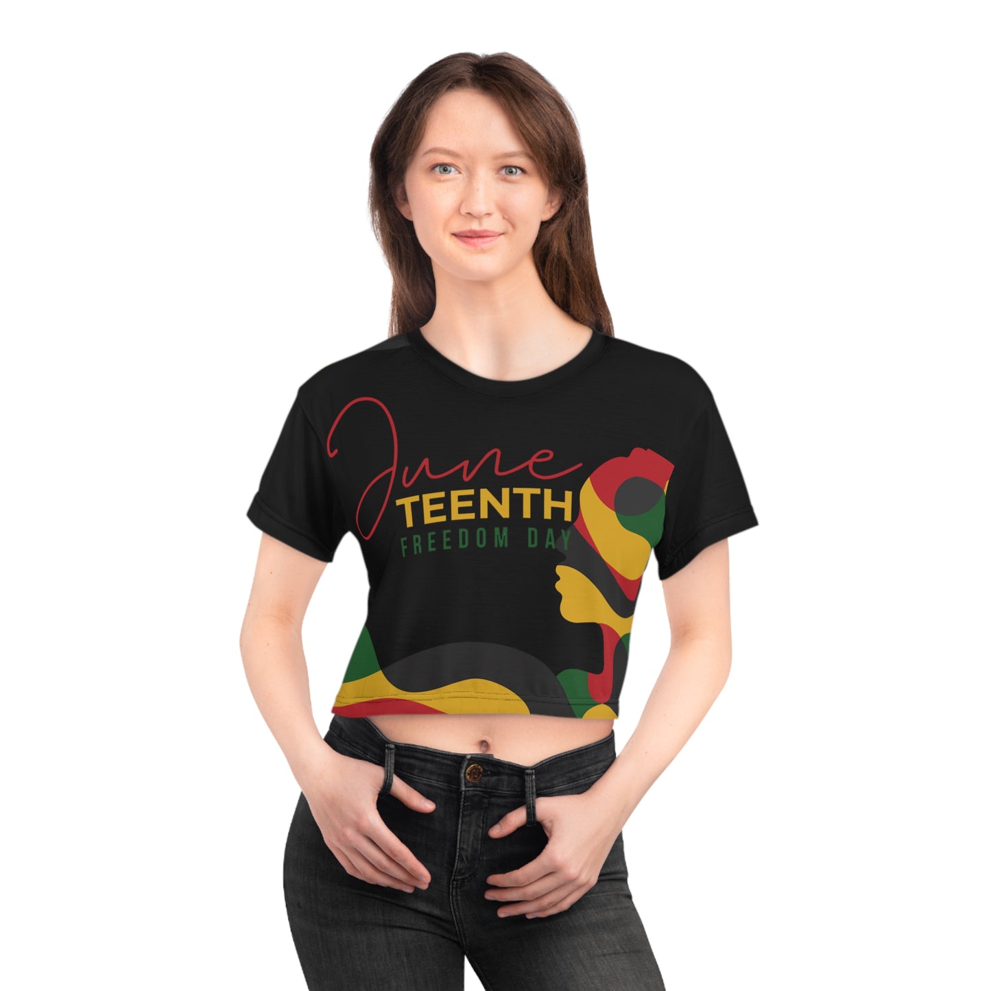 Juneteenth Freedom Day Crop Tee — Black History Celebration Top