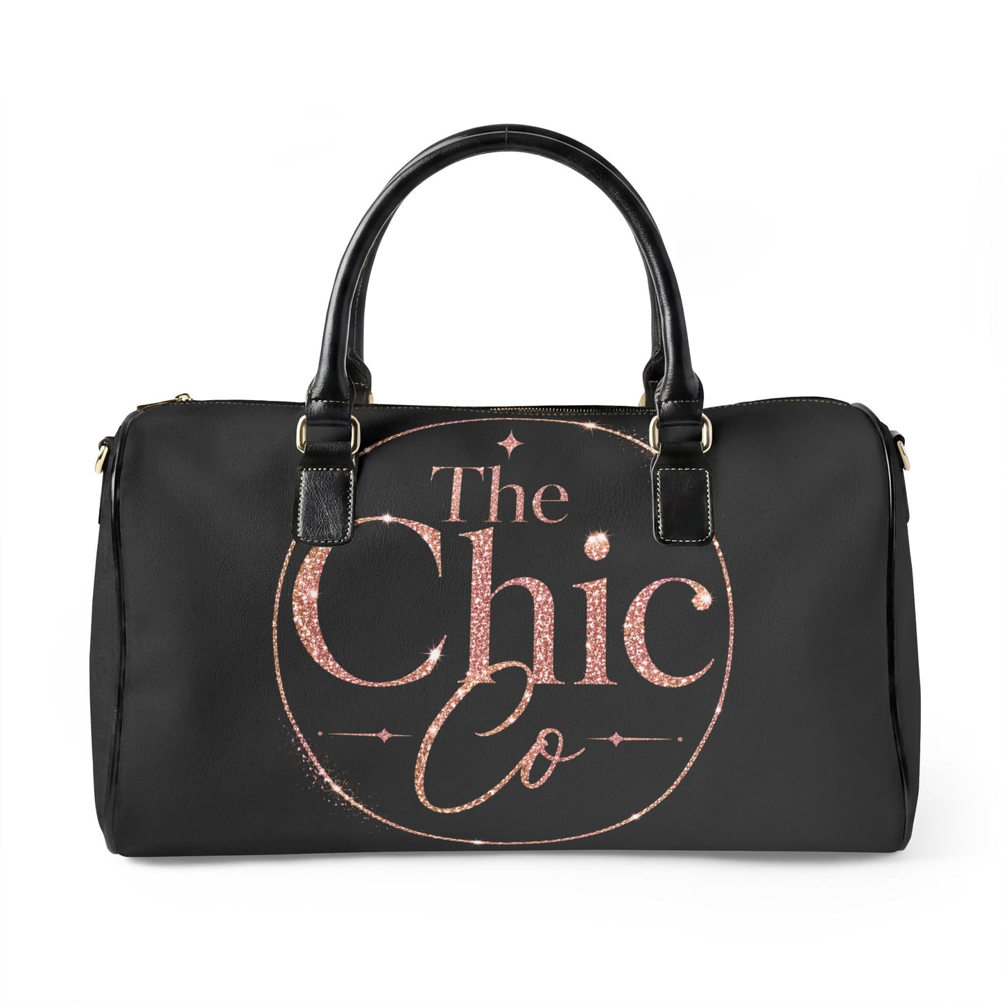 Chic Co Rose Gold Logo Weekender Bag