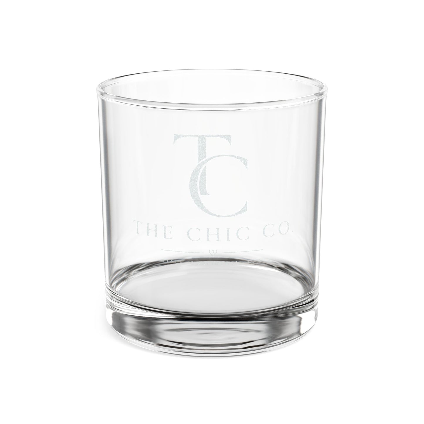 The Chic Co. Etched Whiskey Glass – 10.5 oz