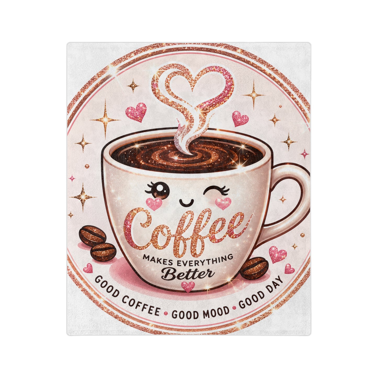 Cozy Coffee Lover Velveteen Blanket — Soft Plush Throw for Relaxing Days