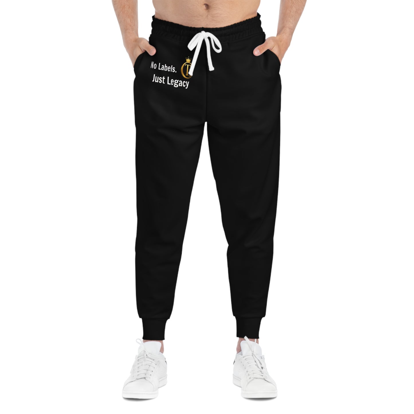 No Labels Just Legacy Athletic Joggers — The Chic Co. Gold Crown Monogram Sweatpants