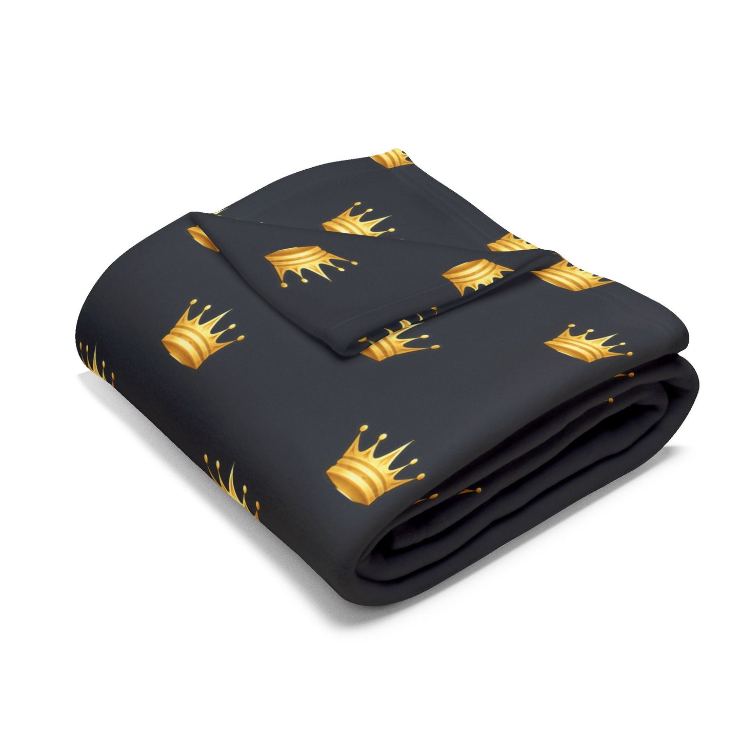 The Chic Co. SIgnature Gold Crown Arctic Fleece Blanket