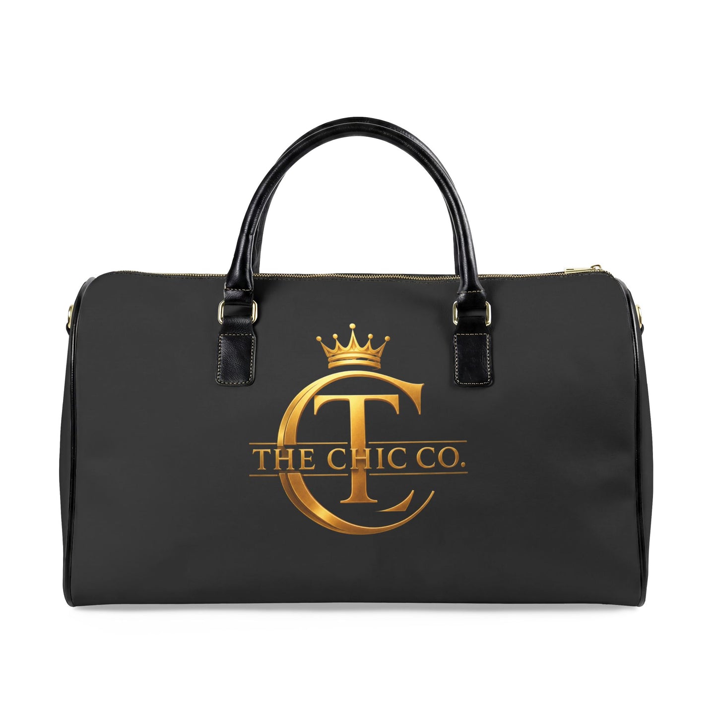 The Chic Co. Signature Gold Crown Faux Leather Weekender