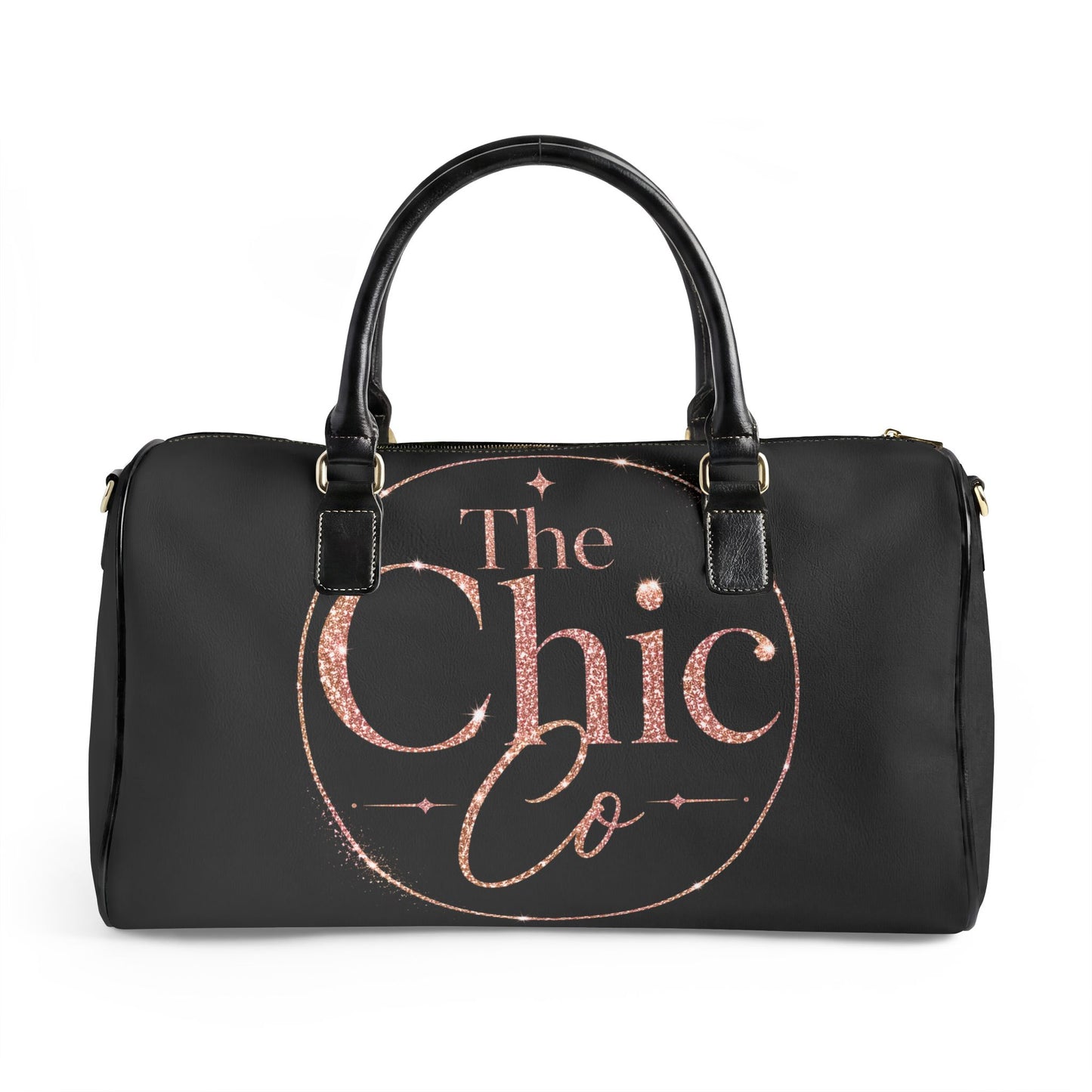 Chic Co Rose Gold Logo Weekender Bag