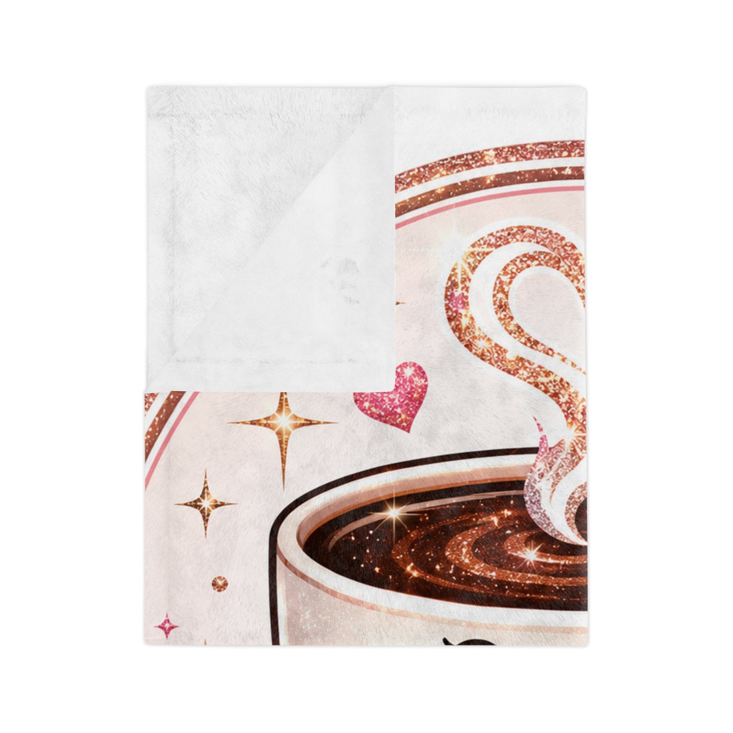 Cozy Coffee Lover Velveteen Blanket — Soft Plush Throw for Relaxing Days