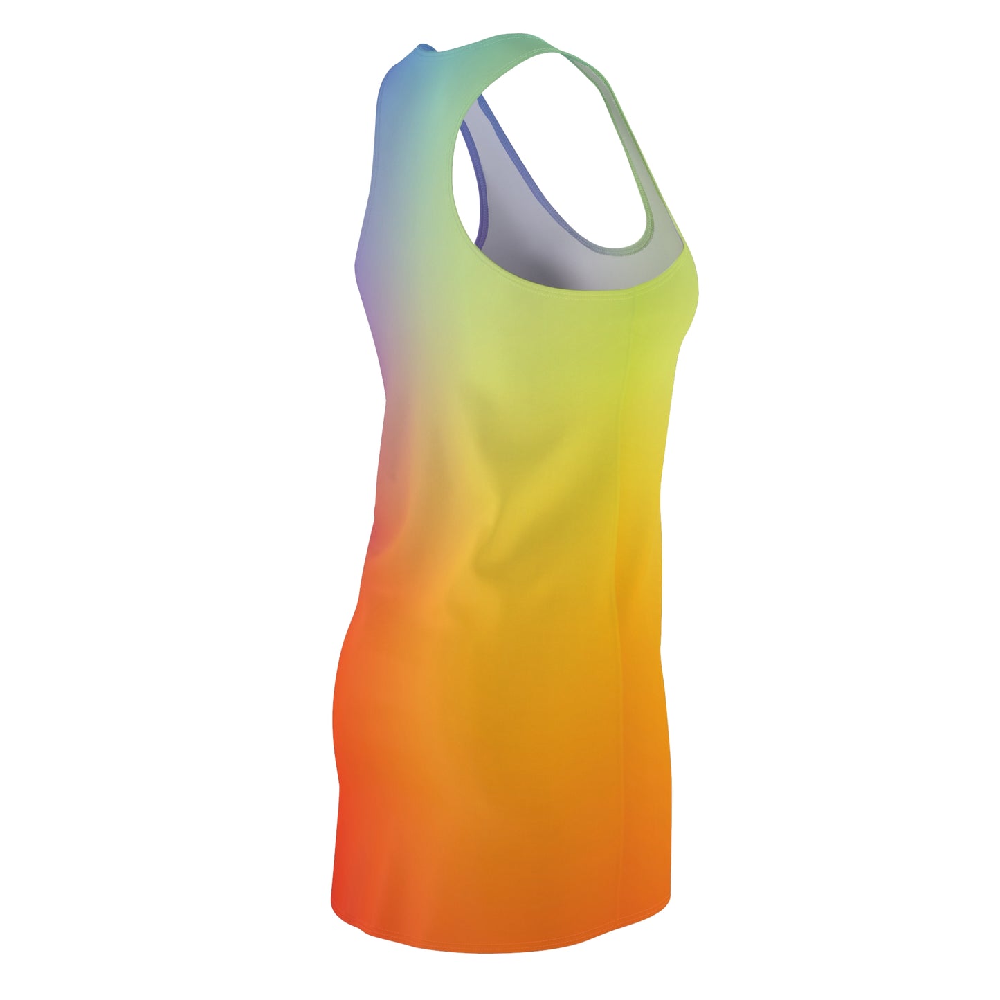 Racerback Dress — Vibrant Rainbow Ombre