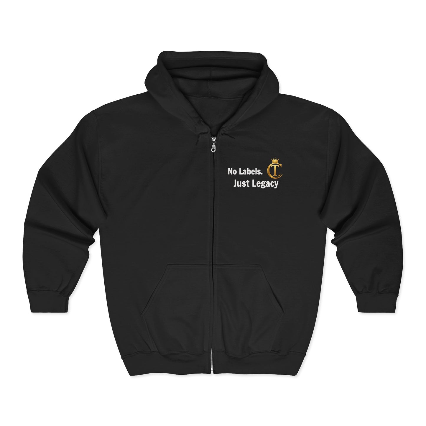 The Chic Co. Signature "No Labels, Just Legacy" Zip-Up Hoodie