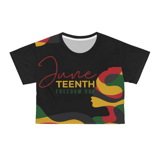 Juneteenth Freedom Day Crop Tee — Black History Celebration Top