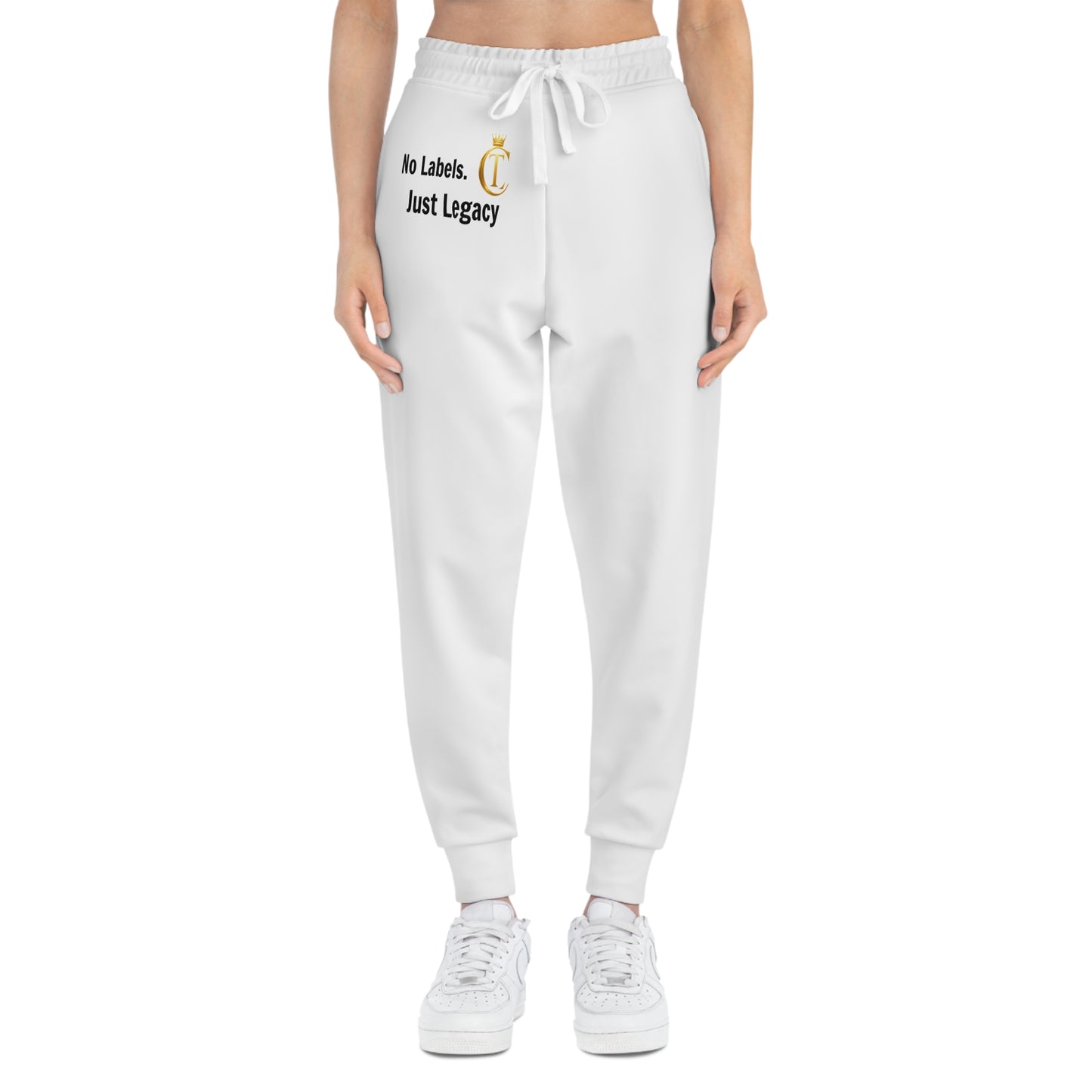 No Labels Just Legacy Athletic Joggers — The Chic Co. Gold Crown Monogram Sweatpants